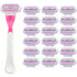 Jiyun Manual Shaving Razor 3 Layer Blade Pink 1 tool holder 18 tool head