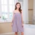 Youyou Wearable Bath Towel 300gsm Microfiber Gray and Purple 140/70cm