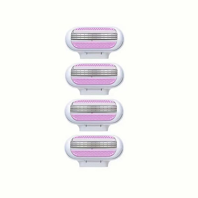 Jiyun Manual Shaving Razor 3 Layer Blade Pink 4 heads