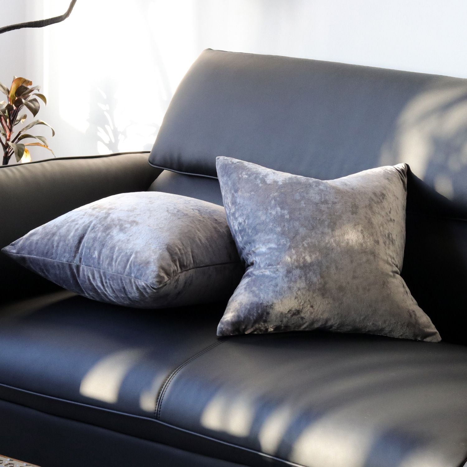 Ice Velvet Pillow Cover Polyester Solid Color 30x50cm Dark Gray 30*50cm without pillow core