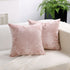 Ice Velvet Pillow Cover Polyester Solid Color 30x50cm Light Pink 30*50cm without pillow core