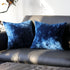 Ice Velvet Pillow Cover Polyester Solid Color 30x50cm Navy Blue 50*50cm without pillow core