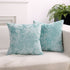 Ice Velvet Pillow Cover Polyester Solid Color 30x50cm Mint Blue 50*50cm without pillow core