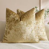 Ice Velvet Pillow Cover Polyester Solid Color 30x50cm Golden 40*40cm without pillow core