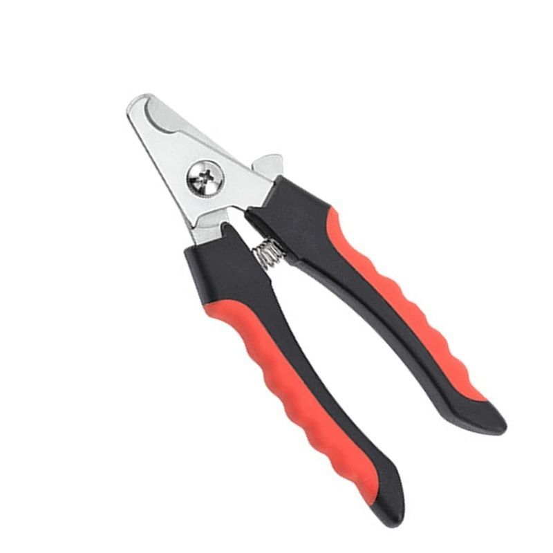 Stainless Steel Pet Nail Clippers for Dogs and Cats Large opp bag Red and Black