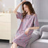 Women Summer Sleepwear Polyester Loose Dress Purple 3XL