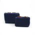 Ai Cheng Space Makeup Bag Travel Storage Hand-held cosmetic bag [navy blue] large size