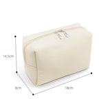 Nylon Cube Travel Makeup Storage Bag Milk apricot white