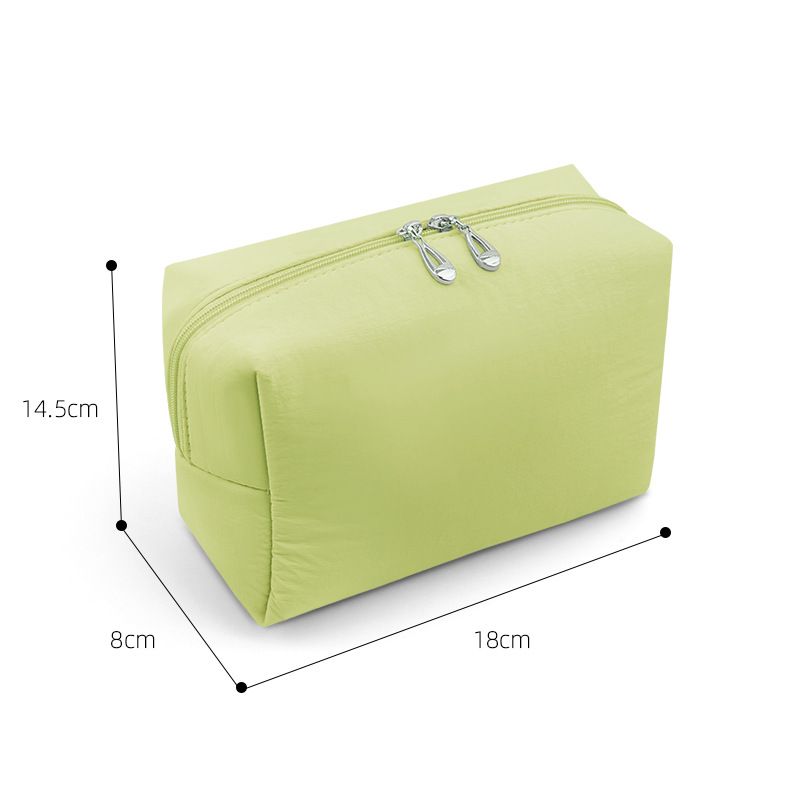 Nylon Cube Travel Makeup Storage Bag Pistachio green