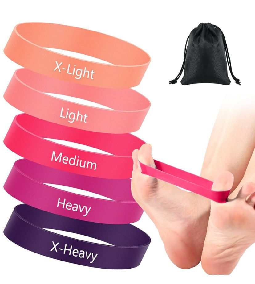 Yoga Cat TPE Finger Pull Ring Resistance Band Light pink finger pull ring arch training band 2-4lbs
