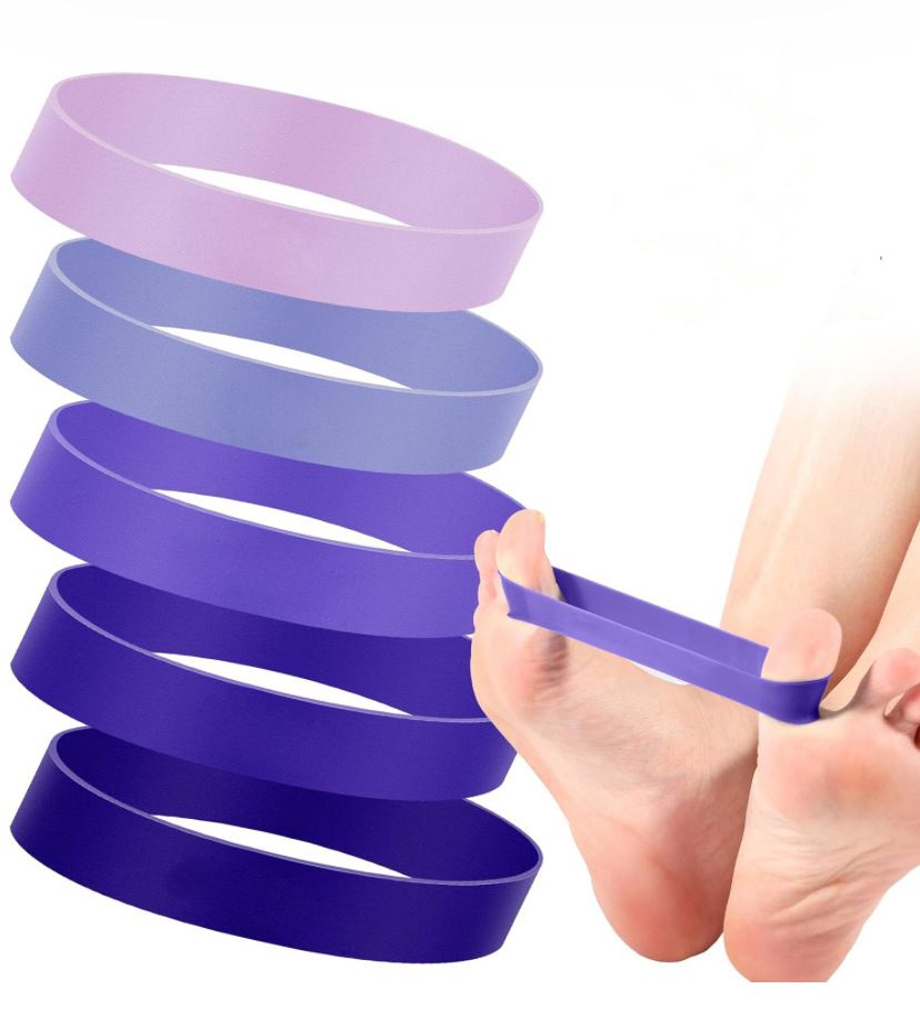 Lush Finger Tension Ring Bunion Corrector Set Light purple finger tension ring arch training belt 6-8lbs