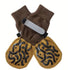 Dog Shoes Non Slip Indoor Outdoor Cotton Dark brown caterpillar-double-sided glue dispensing [opp bag packaging] Xl super large 8.6*20cm [recommended 20-30kg] [pack of four]
