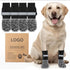 Dog Shoes Non Slip Indoor Outdoor Cotton Black leopard print-double-sided glue [high-end storage bag] S small size 5.5*14cm [recommended within 5-10kg inches] [pack of four]