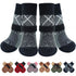 Dog Shoes Non Slip Indoor Outdoor Cotton Gray dotted style [opp bag] M medium size 6.5*16cm [recommended within 10-15kg inches] [pack of four]