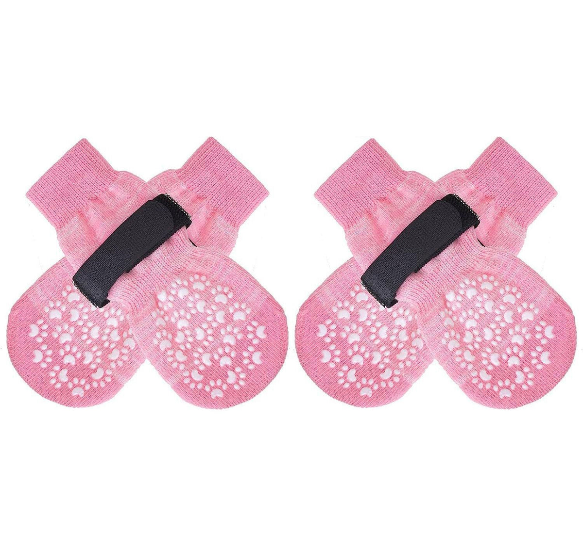 Dog Shoes Non Slip Indoor Outdoor Cotton Gradient powder-single-sided dispensing [opp bag] L large size 7.5*18cm [recommended within 15-20kg inches] [pack of four]