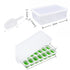 14 Cube Silicone Ice Tray with Lid Green Set
