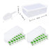 14 Cube Silicone Ice Tray with Lid Green Set