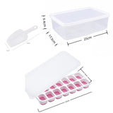 14 Cube Silicone Ice Tray with Lid Pink Set