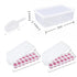 14 Cube Silicone Ice Tray with Lid Pink Set