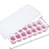 14 Cube Silicone Ice Tray with Lid Pink Set