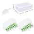 14 Cube Silicone Ice Tray with Lid Green Set