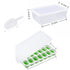 14 Cube Silicone Ice Tray with Lid Green Set