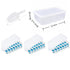 14 Cube Silicone Ice Tray with Lid Blue Set