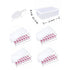 14 Cube Silicone Ice Tray with Lid Pink Set