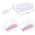 14 Cube Silicone Ice Tray with Lid Pink Set