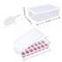 14 Cube Silicone Ice Tray with Lid Pink Set