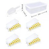14 Cube Silicone Ice Tray with Lid Yellow Set