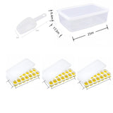 14 Cube Silicone Ice Tray with Lid Yellow Set