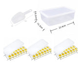 14 Cube Silicone Ice Tray with Lid Yellow Set