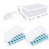 14 Cube Silicone Ice Tray with Lid Blue Set