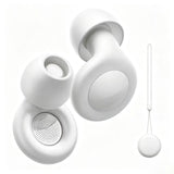 Silicone Earplugs Noise Reduction 28dB Sleep Waterproof Glossy noise-cancelling earplugs white + long silicone cord