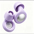 Silicone Earplugs Noise Reduction 28dB Sleep Waterproof Glossy noise-cancelling earplugs purple + long silicone cord
