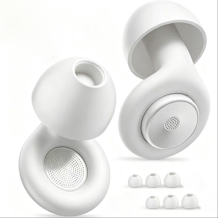 Silicone Earplugs Noise Reduction 28dB Sleep Waterproof New noise canceling earplugs white
