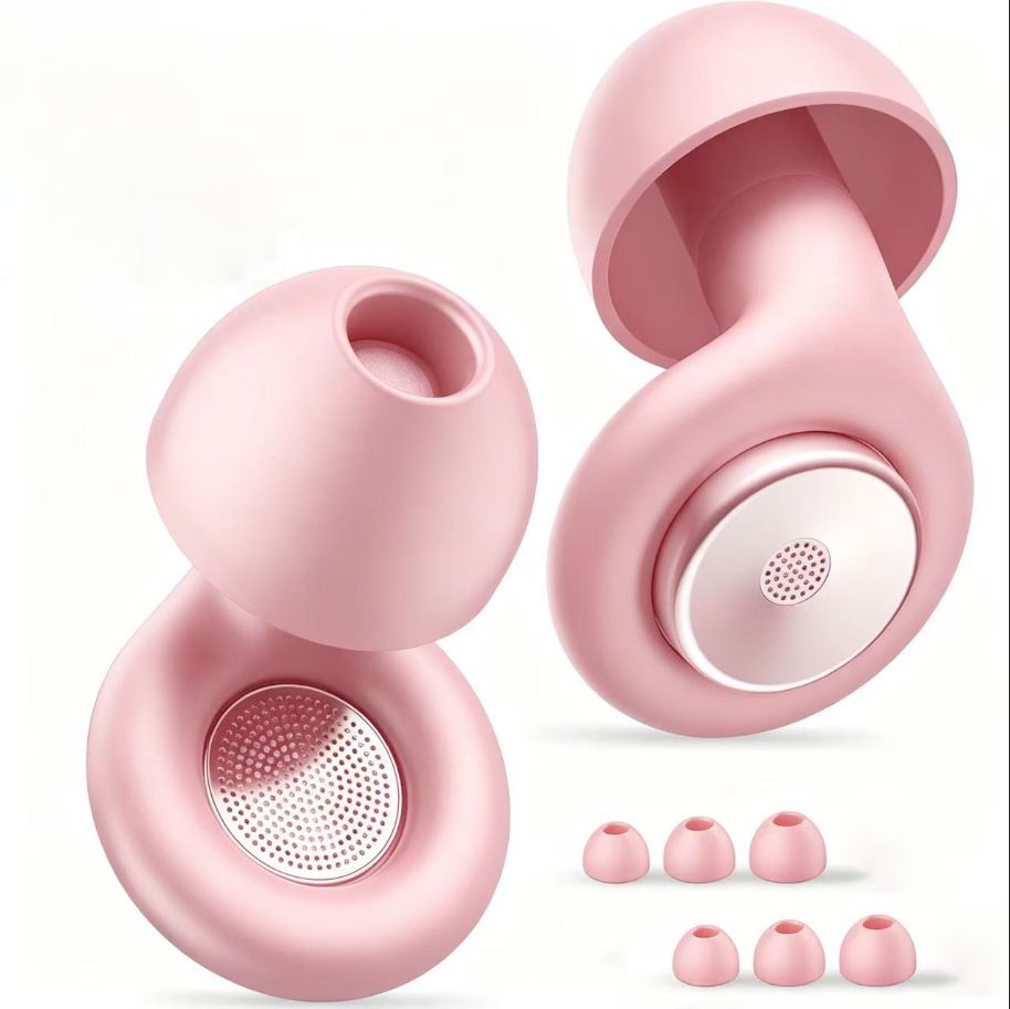 Silicone Earplugs Noise Reduction 28dB Sleep Waterproof New noise canceling earplugs pink