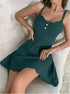 111 Women Lace Sling Nightdress Polyester Sleepwear Malachite Green