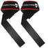 Deadlift Wrist Lifting Straps 2Pc Neoprene Cushion Black and Red
