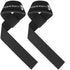Deadlift Wrist Lifting Straps 2Pc Neoprene Cushion Black