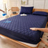 Waterproof Brushed Polyester Fitted Sheet Mattress Dark blue 152*200cm [single fitted sheet]