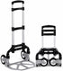 Folding Hand Truck, 1 Pack Portable Dolly Cart with Telescoping Handle, Lightweight Aluminum Alloy Foldable Hand Truck with Solid Rubber Wheels, Compact Moving Cart for Home, Office, Shopping, Travel