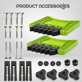 Woodworking Featherboard for Table Saw Router Table and Band Saw, Multi-Color Safety Pressure Board with Replaceable Soft Teeth and T-Slot Mounting Hardware for Precise Wood Feed Control (Green, 2PCS)