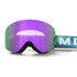 Magnetic Cylindrical Ski Goggles with UV400 Anti-Fog Dual-Lens, Impact-Resistant TPU Frame, Interchangeable Lens for Snow Sports, Includes Protective Case & Black Storage Bag (Purple)