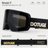 DOTUGE DGZ-12XS Ski Goggles with Italian REVO Coated Dual-Layer Anti-Fog Lens, UV400 Protection, Large Cylindrical Wide View, Compatible with Prescription Glasses, for Skiing and Snow Sports (F)