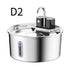 Wireless Pet Water Fountain for Cats and Small Dogs, 304 Stainless Steel, 3.2L Capacity, Rechargeable Battery, Three Flow Modes, Low Noise, Easy to Clean (D2)