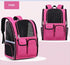 Pet Carrier Backpack for Travel, Hiking, and Vet Visits – Breathable Mesh Design with Reflective Safety Strips, Ideal for Cats and Small Dogs, Hands-Free Convenience for Outdoor Adventures (Rose)