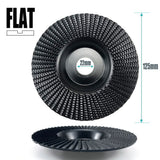 Angle Grinder Wood Carving Disc 125mm Flat Beveled Shaping Wheel for Woodworking DIY Polishing Deburring Root Carving Tea Tray Furniture Crafting (Flat Grinding Disc, Black)