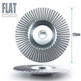 Angle Grinder Wood Carving Disc 125mm Flat Beveled Shaping Wheel for Woodworking DIY Polishing Deburring Root Carving Tea Tray Furniture Crafting (Flat Grinding Disc, Silver)